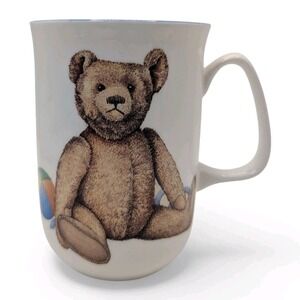 Vintage Rose of England Mug Teddy Bear with Toys Blocks Ball Fine Bone China